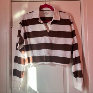 hollister stripe collar shirt